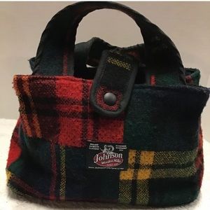 Johnson Woolen Mills Handbag Multi Color Plaid
